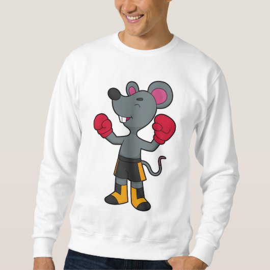 Sweatshirt Souris en boîte avec gants de boxe (Devant)