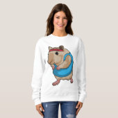 Sweatshirt Souris en tant que coureur avec bandeau (Devant entier)