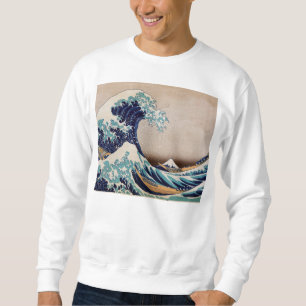 Sweatshirt Sous la grande vague outre de Kanagawa