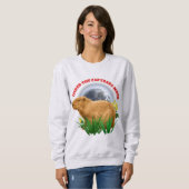 Sweatshirt Sous la Lune du Capybara Animal Mignon (Devant entier)