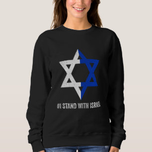 Sweatshirt Soutenez Israël Je Me Trouve Avec Israël Tournesol