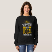 Sweatshirt Soutenez Votre Fermier Local Élevage de Poulets Va (Devant entier)