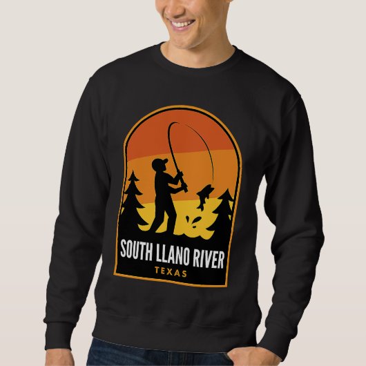 Sweatshirt South Llano River Texas Fishing (Devant)