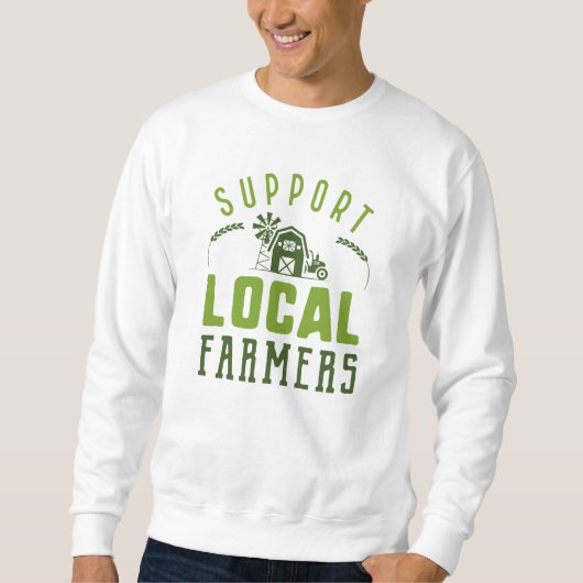 Sweatshirt Soutien aux agriculteurs locaux (Devant)