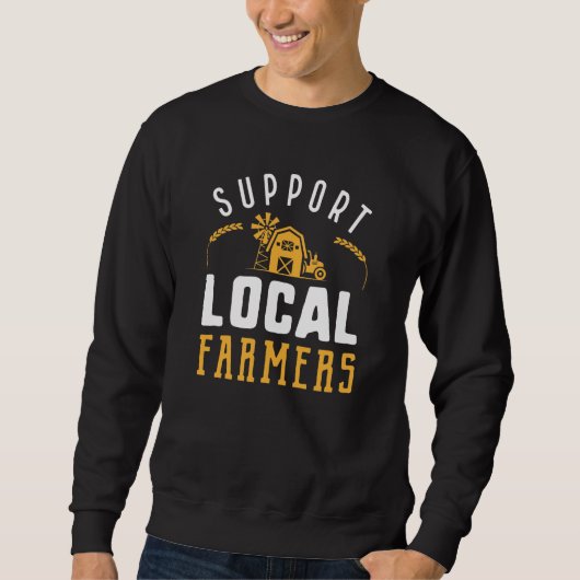 Sweatshirt Soutien aux agriculteurs locaux (Devant)