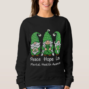 Sweatshirt Soutien Paix espoir amour gnes santé mentale Aware