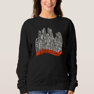 Sweatshirt Souvenir de la ville de Barcelone Espagne pour hom