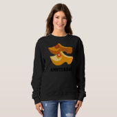 Sweatshirt Souvenirs De Pays-Bas Bois Clogs Amsterdam (Devant entier)