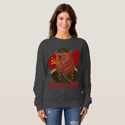 Sweatshirt soviétique de l'ours (Devant entier)