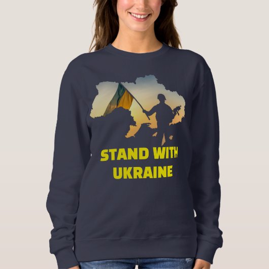 Sweatshirt Soyez avec l'Ukraine - Soutien et solidarité (Devant)