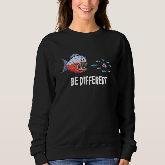 Sweatshirt Soyez Différents Fish Diver Aquarium Plongée (Devant)