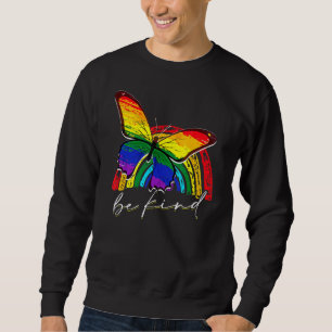 Sweatshirt Soyez Gay Rainbow Butterflies Lgbt Equality Pride