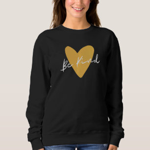 Sweatshirt Soyez Gentil Citation Maigre Main Tirée Jaune Mini
