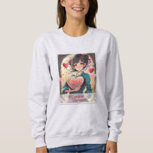 Sweatshirt Soyez ma Saint-Valentin dans le style Manga 31470