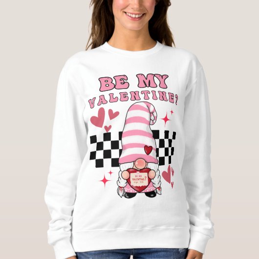 Sweatshirt Soyez mon gnome de Saint-Valentin (Devant)