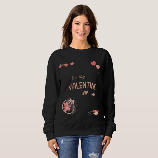 Sweatshirt soyez mon ours Saint Valentin (Devant entier)