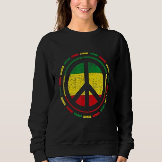 Sweatshirt Soyez paisible Couleurs Rasta (Devant)