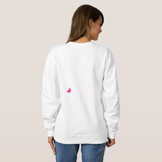 Sweatshirt Soyez un Flamant rose en troupeau des pigeons par (Dos entier)