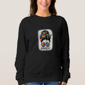 Sweatshirt Soyez une Sensibilisation sur l'autisme Messy Bun