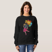 Sweatshirt Space Ballerina Astronaut  Ballet Dancer Planets (Devant entier)
