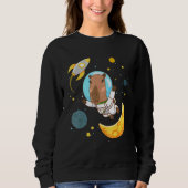 Sweatshirt Space Capybara Cosmonaut Capy Astronaut Planets Sc (Devant)