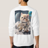 Sweatshirt Space Cat 🚀 🐱 | Explorateur de lune (Dos)