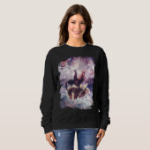 Sweatshirt Space Cat Riding Chicken Unicorn  Pizza & Taco (Devant entier)