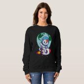 Sweatshirt Space Cute Cat Outerspace Rocket Earth (Devant entier)