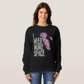 Sweatshirt Space Galaxy Flying Axolotl Spacesuit Salamander S (Devant entier)