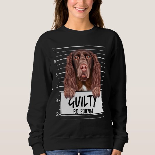 Sweatshirt Spaniel de champ Photo d'identité Chien coupable (Devant)