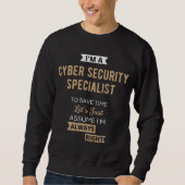 Sweatshirt Spécialiste de la cybersécurité (Devant)