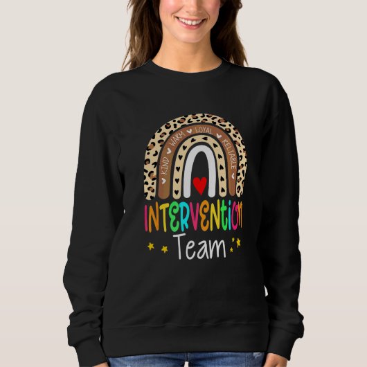 Sweatshirt Spécialiste de l'enseignant d'intervention Équipe (Devant)