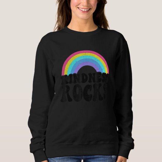 Sweatshirt Sped Teacher Anti Bullying Hippie Rainbow Kindness (Devant)