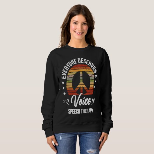 Sweatshirt Speech Therapy Speech Language Pathologist SLP (Devant entier)