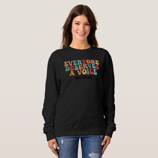 Sweatshirt Speech Therapy Speech Language Pathologist SLP Tea (Devant entier)