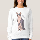 Sweatshirt Sphynx cat (Devant)