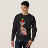 Sweatshirt Sphynx Éclairage Chat Xmas Arbre Correspondance Sp (Devant entier)