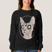 Sweatshirt Sphynx Métal Mort Chat Vêtements Sataniques Pour H (Devant)