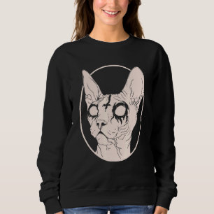 Sweatshirt Sphynx Métal Mort Chat Vêtements Sataniques Pour H