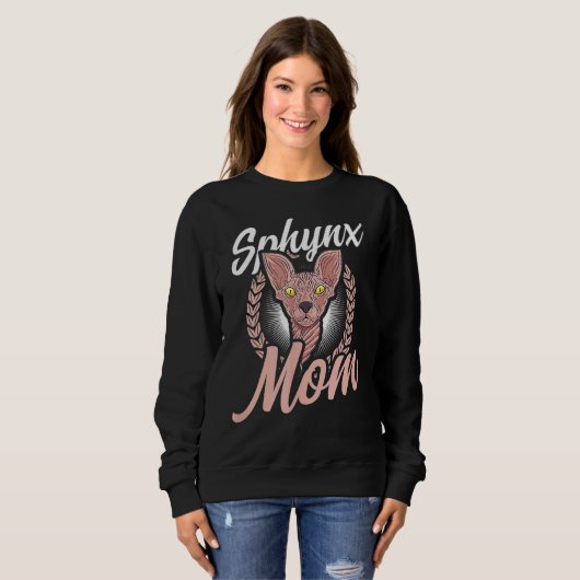 Sweatshirt Sphynx Mom Sphynx Cat (Devant entier)