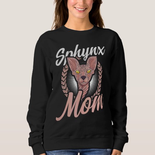 Sweatshirt Sphynx Mom Sphynx Cat (Devant)