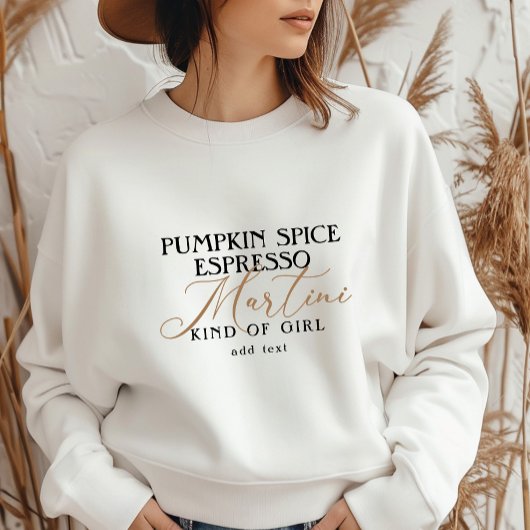 Sweatshirt Spice Citrouille Moderne Espresso Martini Type De