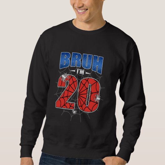 Sweatshirt Spider Web Bruh J'ai 18 ans C'est mon 18e oiseau (Devant)