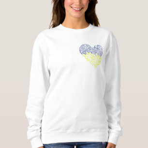 Sweatshirt Spiral tourbillons mehandi coeur drapeau ukrainien