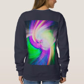 Sweatshirt SPIRALFLUO - Psychédélique colorée moderne fractal (Dos)