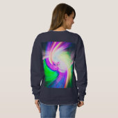 Sweatshirt SPIRALFLUO - Psychédélique colorée moderne fractal (Dos entier)