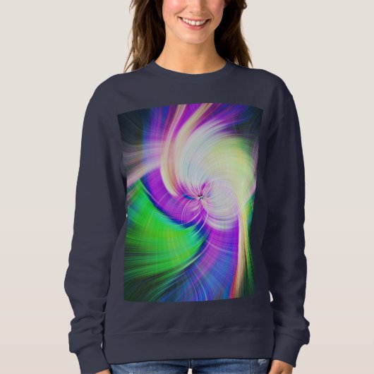 Sweatshirt SPIRALFLUO - Psychédélique colorée moderne fractal (Devant)