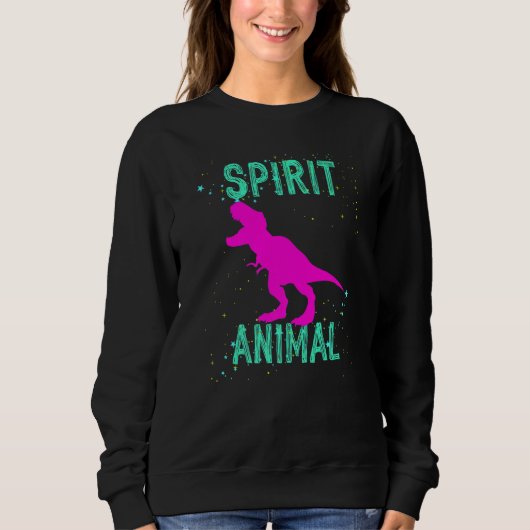 Sweatshirt Spirit Animal Dinosaur Lover Animals Comfort Cute  (Devant)