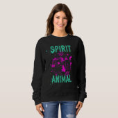 Sweatshirt Spirit Animal Fox Lover Pink Animals Comfort Cute  (Devant entier)