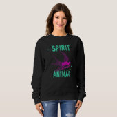 Sweatshirt Spirit Animal Swallow Bird Pink Animals Comfort Cu (Devant entier)